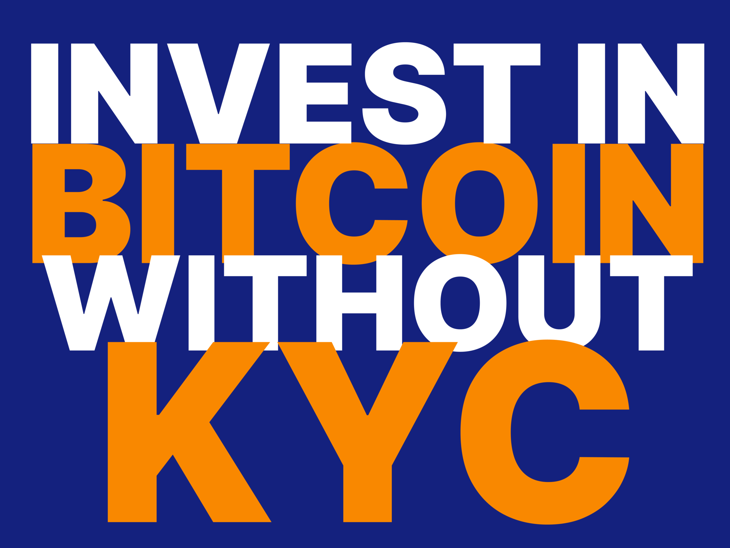 how to buy bitcoin no kyc